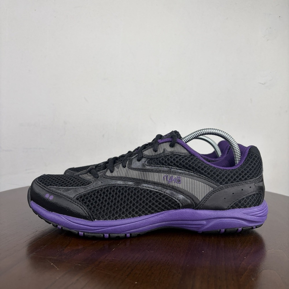 Ryka Dash Shoes‎ Women's 8.5 Black Purple Ortholite Athletic Running Low Sneaker